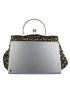 Fish Scale Pattern Novelty Bag Sequins Decor Top Handle For Party