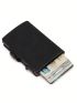 Black Card Holder RFID Automatic Pop-up Fashionable PU