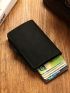 Black Card Holder RFID Automatic Pop-up Fashionable PU