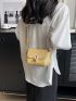 Mini Square Bag Solid Color Flap Design