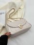 Small Square Bag Stitch Detail Chain Strap For Daily