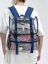 Clear Purse Casual Daypack Contrast Binding PVC