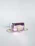 Mini Square Bag Twist Lock Chain Strap