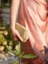 PREMIUM STRAW CLUTCH CHAIN BAG