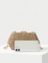 PREMIUM STRAW CLUTCH CHAIN BAG