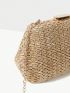 PREMIUM STRAW CLUTCH CHAIN BAG