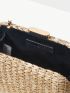 PREMIUM STRAW CLUTCH CHAIN BAG
