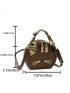 Mini Letter Graphic Novelty Bag Twilly Scarf Decor