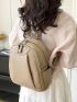 Small Textured Classic Backpack Minimalist