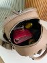 Small Textured Classic Backpack Minimalist
