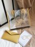 Clear Beach Bag With Inner Pouch Contrast Binding