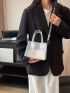 PU Square Bag Mini White No-closure