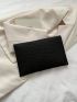 Crocodile Embossed Envelope Bag Metal Decor