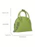 Mini Dome Bag Litchi Embossed Letter Graphic