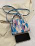 Mini Square Bag Geometric Pattern Colorblock