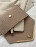 Crocodile Embossed Envelope Bag Medium Felt