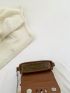 Mini Square Bag Top Handle Chain Strap Solid Color