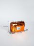 Mini Square Bag Metallic Pattern Chain Strap