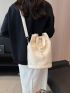 Small Bucket Bag Solid Color Nylon