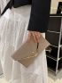 Crocodile Embossed Envelope Bag Medium Felt