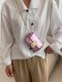Mini Square Bag Twist Lock Chain Strap