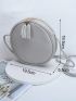 Casual Circular Crossbody Bag Sweet Tassel Women's Shoulder Bag PU Lady Handbag