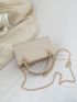 Minimalist Square Bag Mini Double Handle Beige