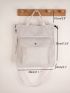 Minimalist Square Bag Medium White Corduroy