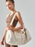 Large-capacity Waterproof, Solid Color And Simple Duffel Bag Sports Bag Aesthetic