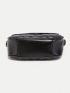 Chevron Square Bag Black Adjustable Strap With Coin Purse For Daily