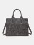 Small Top Handle Bag Gray Minimalist For Daily
