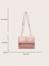 Mini Square Bag Solid Color Flap Chain Strap