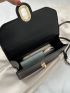 Minimalist Square Bag Small Flap Black