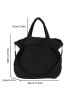 Minimalist Shopper Bag Large Capacity Black