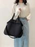 Minimalist Shopper Bag Large Capacity Black