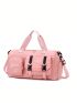 Letter Graphic Travel Bag Double Handle For Gym