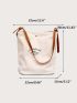 Shoulder Bag Printed Canvas Shopping Bag Crossbody Purse Stylish Tote Handbag For Women