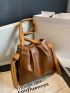 Minimalist Ruched Bag Small Brown