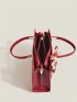 Twilly Scarf Decor Square Bag Medium Red
