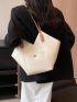 Minimalist Shoulder Tote Bag Double Handle Large Capacity