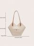 Minimalist Shoulder Tote Bag Double Handle Large Capacity