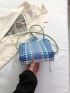 Small Straw Bag Paper Colorblock Vacation