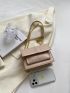 Mini Square Bag Solid Color Flap Chain Strap