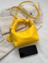 Minimalist Hobo Bag Mini Zipper Yellow
