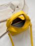 Minimalist Hobo Bag Mini Zipper Yellow