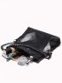 Minimalist Flap Square Bag Solid Black