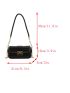 Small Square Bag Crocodile Embossed Flap For Daily