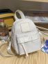 Mini Classic Backpack Letter Patch Decor