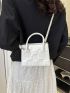 Mini Square Bag Geometric Embossed Minimalist
