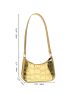Mini Hobo Bag Crocodile Embossed Metallic Funky